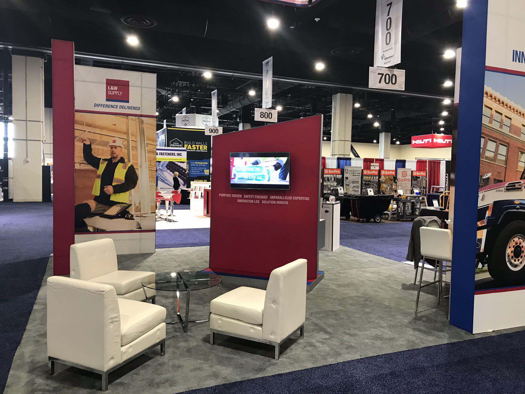 L&W Supply trade show booth at INTEX 2019