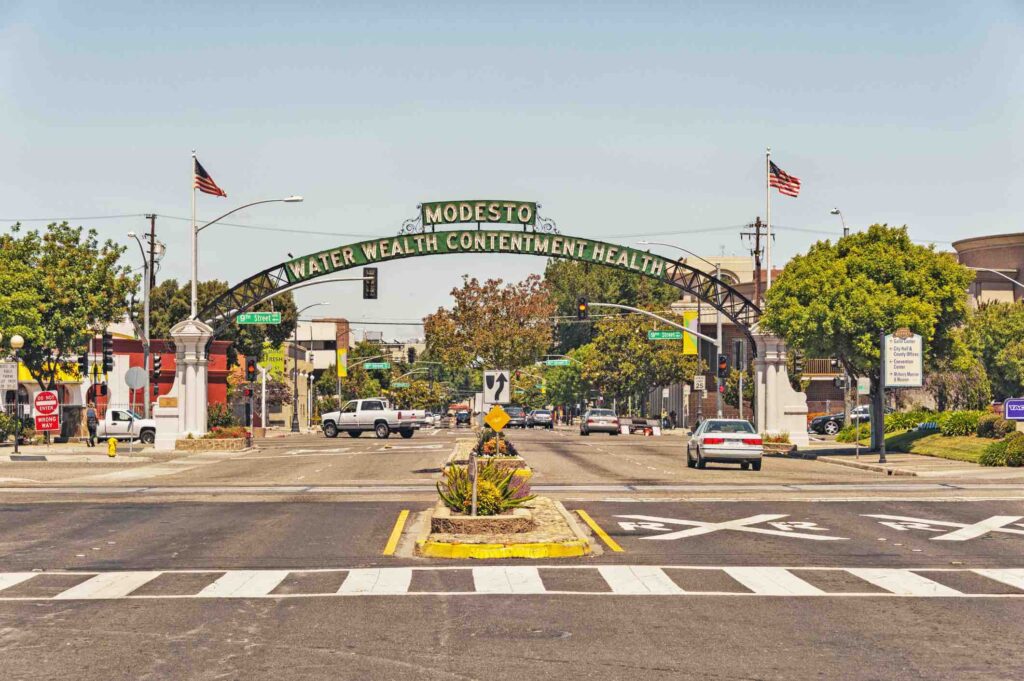 Modesto, California street scene