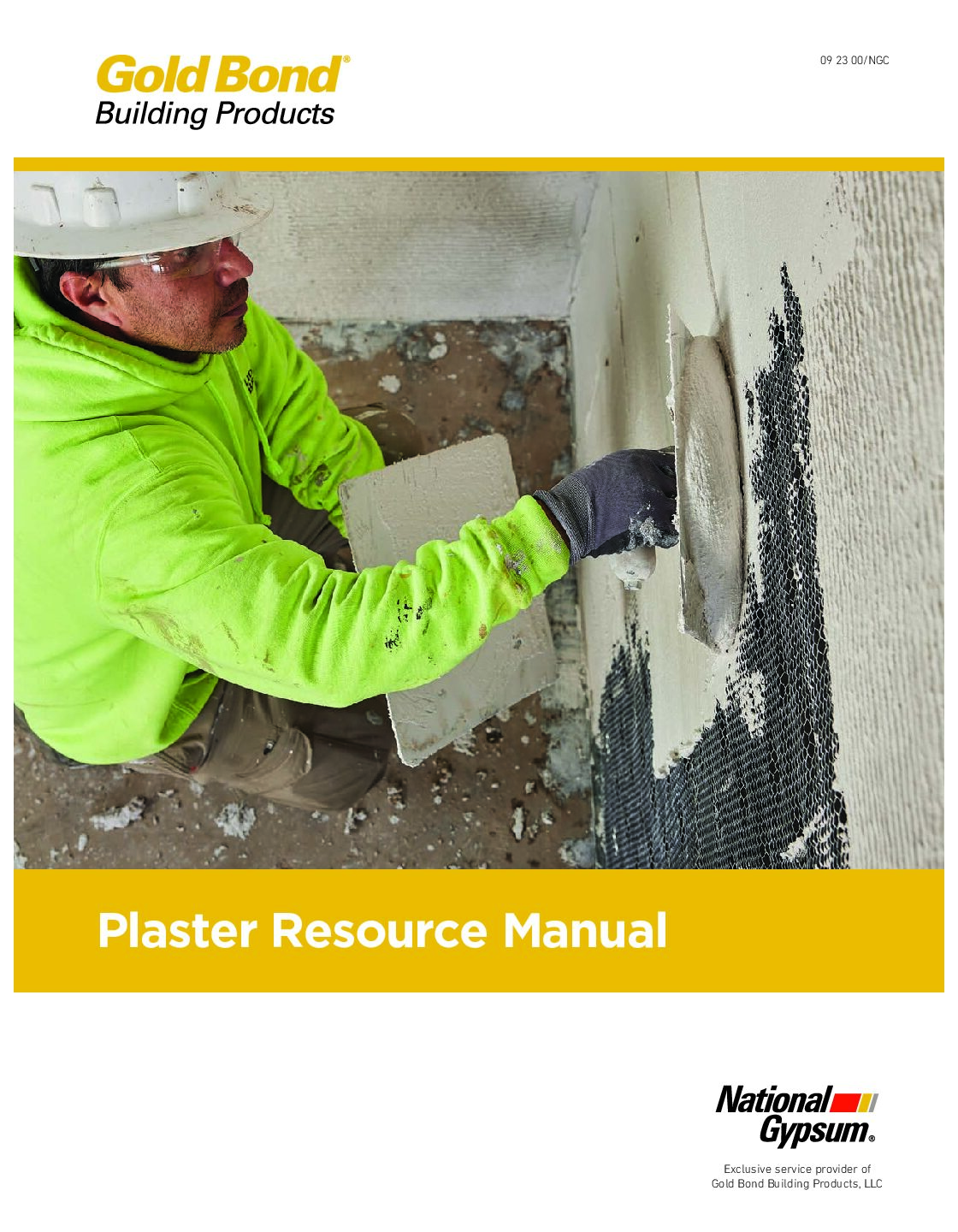 Gold Bond Plaster Resource Manual - Document Screen Grab