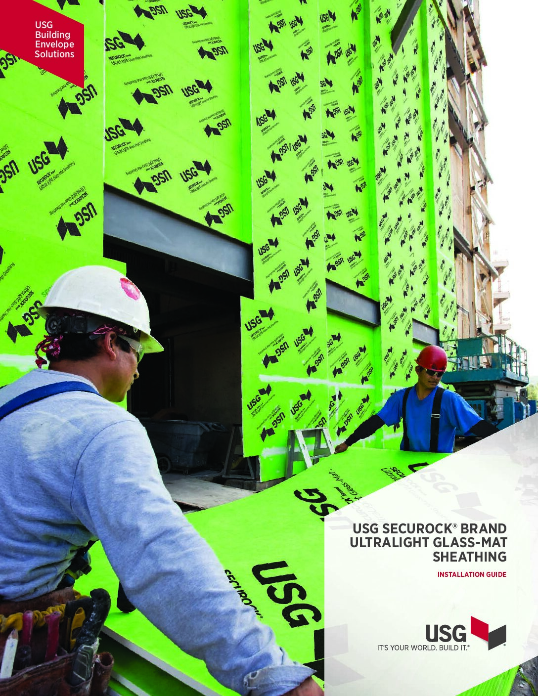 USG Securock Glass Mat Sheathing Installation Guide - Document Screen Grab